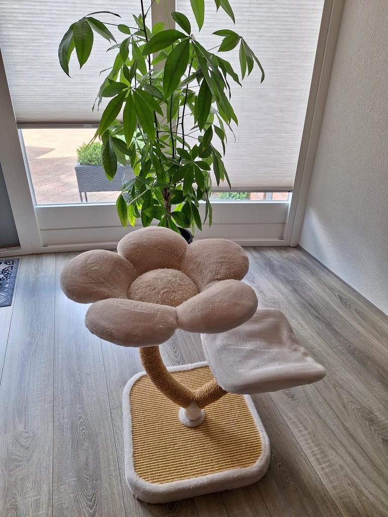 Elegante kattenkrabpaal met 2 slaapplaatsen., Dieren en Toebehoren, Katten-accessoires, Ophalen, Zo goed als nieuw