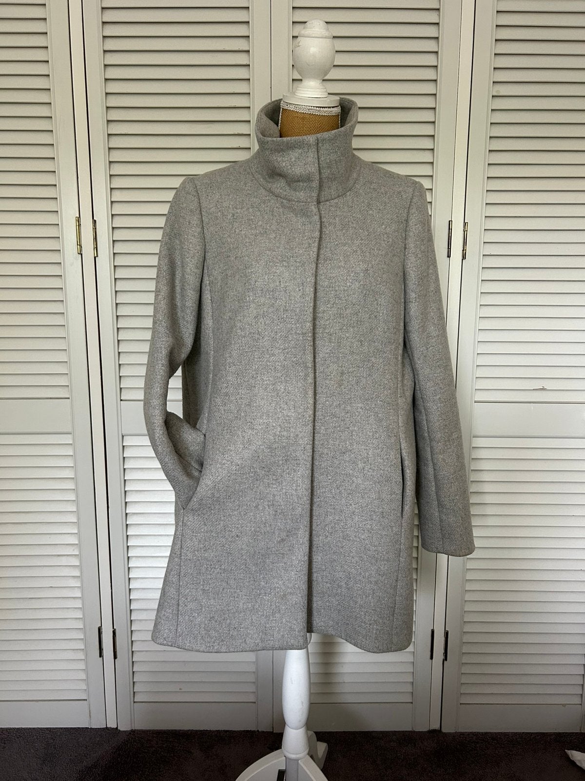 Mooie wollen jas SuperTrash 40, Ophalen of Verzenden, Zo goed als nieuw, Maat 38/40 (M), Grijs