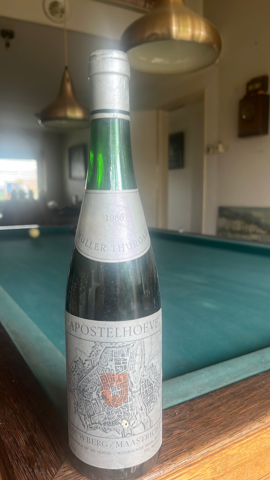Apostelhoeve muller thurgau 1986, Verzamelen, Wijnen, Ophalen of Verzenden, Zo goed als nieuw, Witte wijn