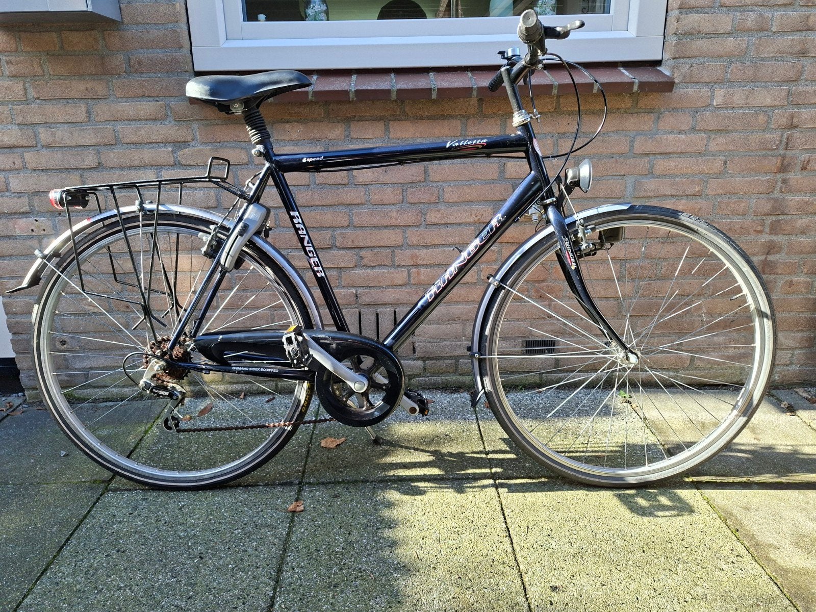Degelijke Ranger Valletta herenfiets met 6 versnellingen, Gebruikt, Velgrem, Versnellingen, 53 tot 57 cm
