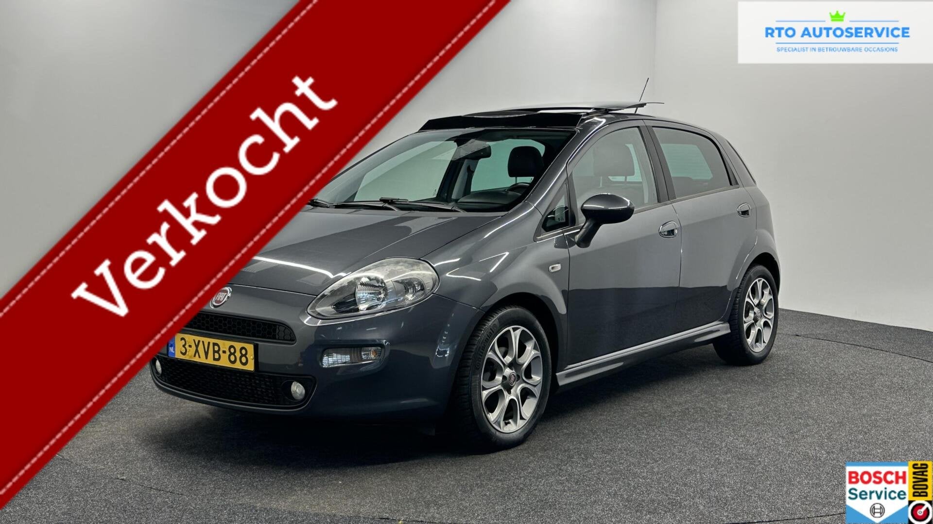Fiat Punto Evo 0.9 TwinAir Lounge PANO CRUISE 81000 KM., Auto's, Voorwielaandrijving, 101 pk, Gebruikt, Met garantie (alle)