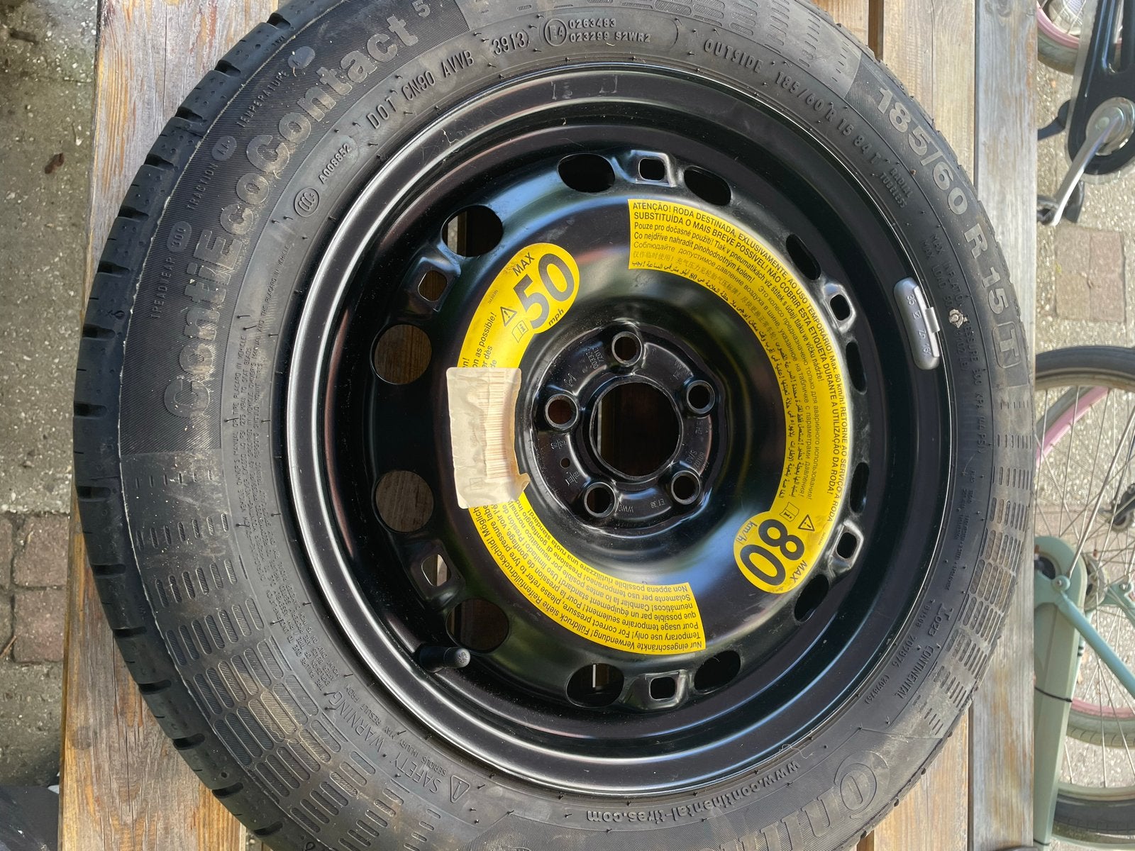 Reservewiel VW Polo Bluemotion 2014 - 185/60 R15, Ophalen, Gebruikt