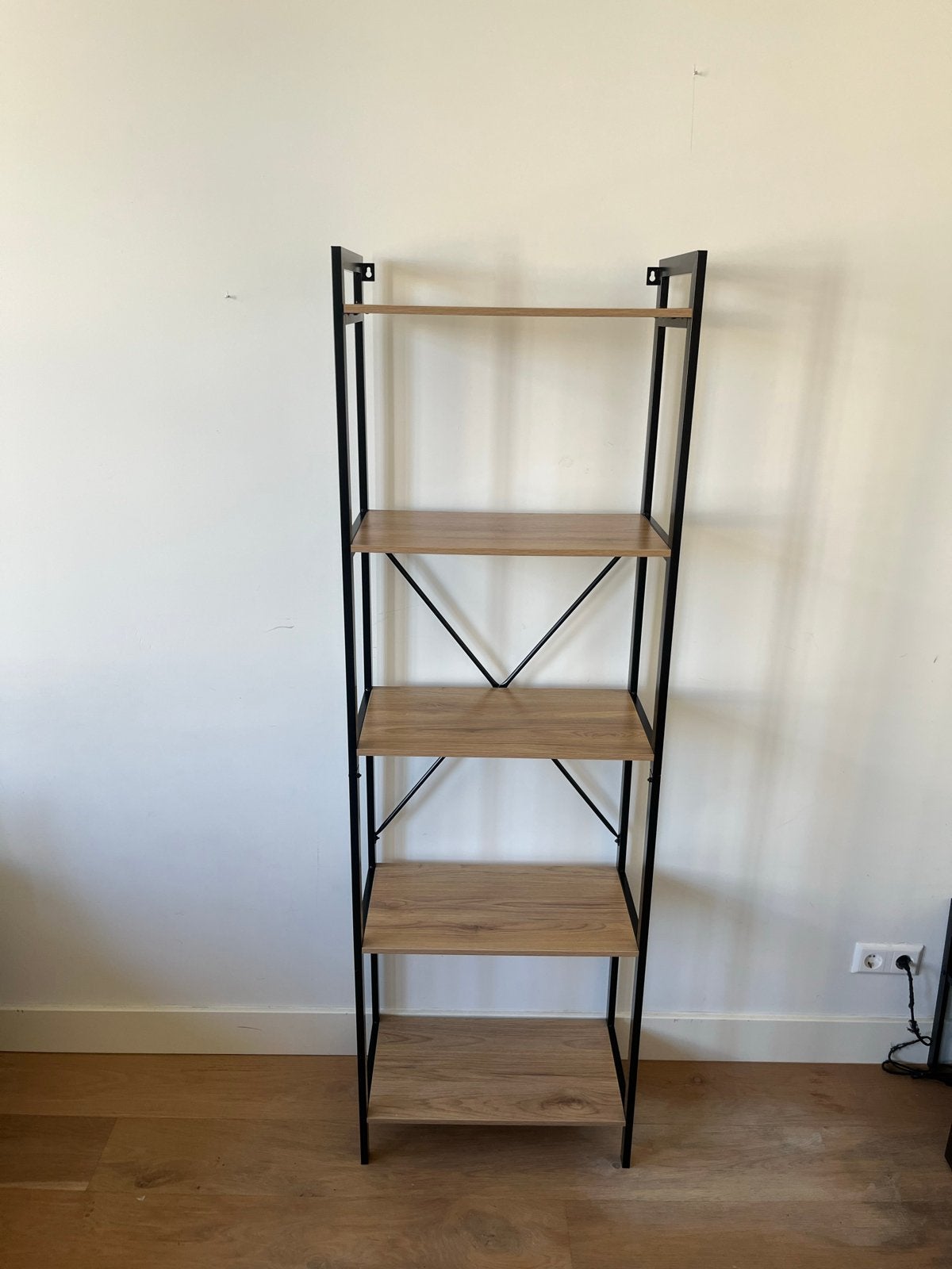 Boekenkast met 5 planken - Metaal en Hout
