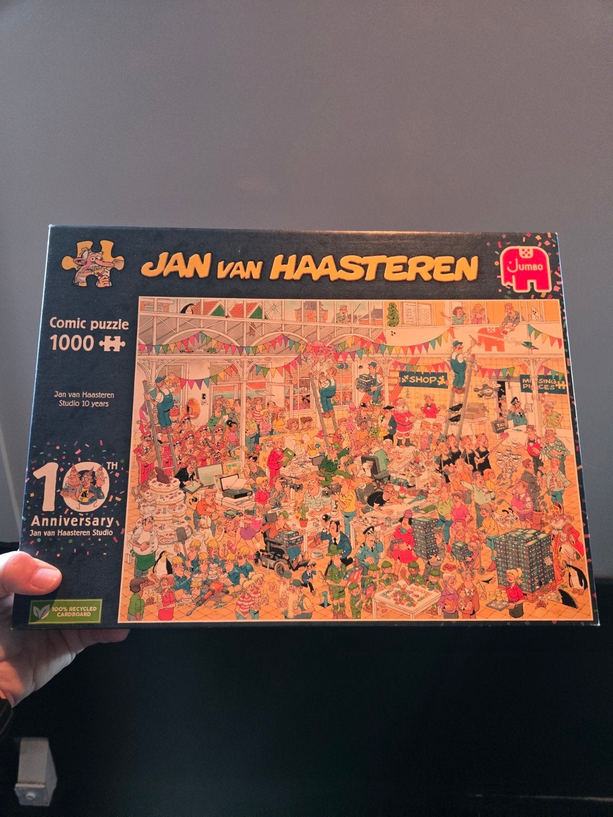 Jan van Haasteren Comic 1000 stukjes - 10th Anniversar, Ophalen, 500 t/m 1500 stukjes, Zo goed als nieuw, Legpuzzel