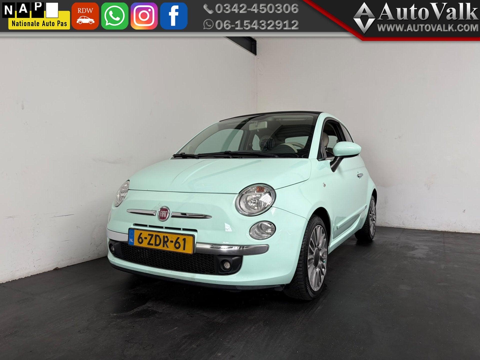 Fiat 500C 0.9 TwinAir Turbo CultAutomaat.Cabrio.Leder., Auto's, Gebruikt, Cabriolet, Leder, Bedrijf