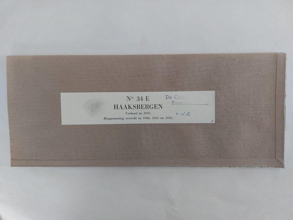 34E Stafkaart op linnen uit 1955 Haaksbergen Boekelo Beckum, Ophalen of Verzenden, 1800 tot 2000, Nederland, Departement van Defensie