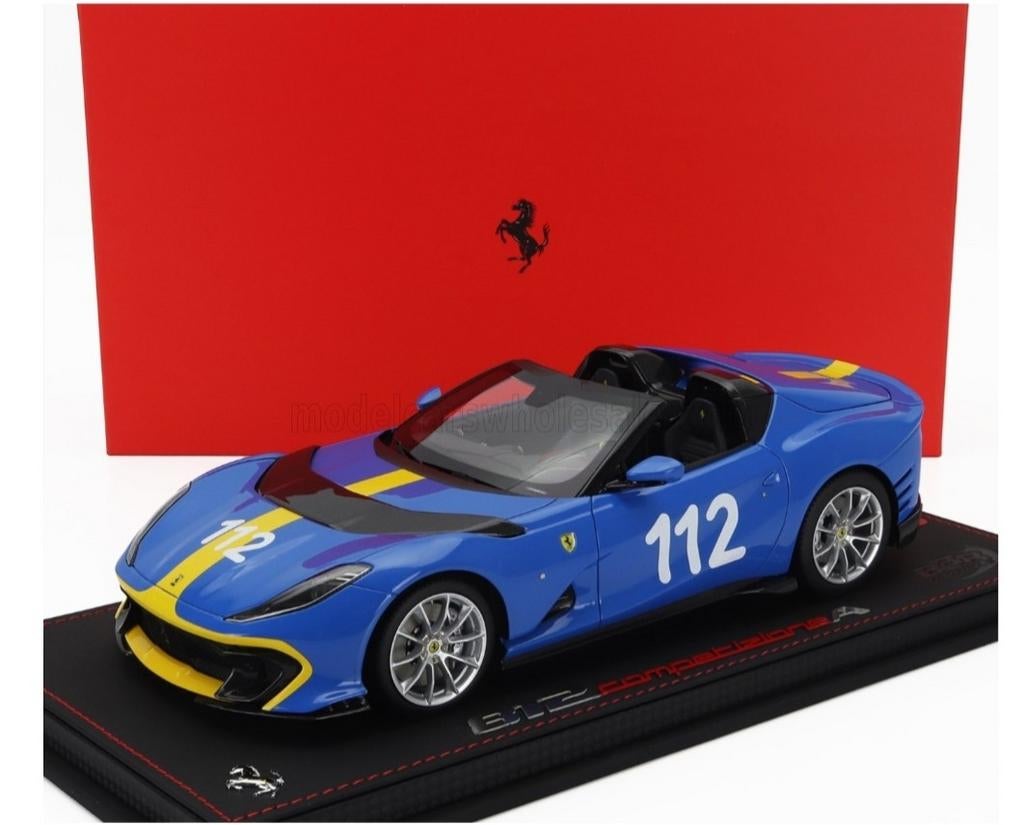 BBR Ferrari 812 Competizione A Spider #112 2022 met Vitrine, Overige merken, Auto, BBR Models, Nieuw