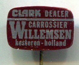 CLARK dealer Willemsen Kesteren blik speldje ( E_220), Verzenden, Zo goed als nieuw, Transport, Speldje of Pin