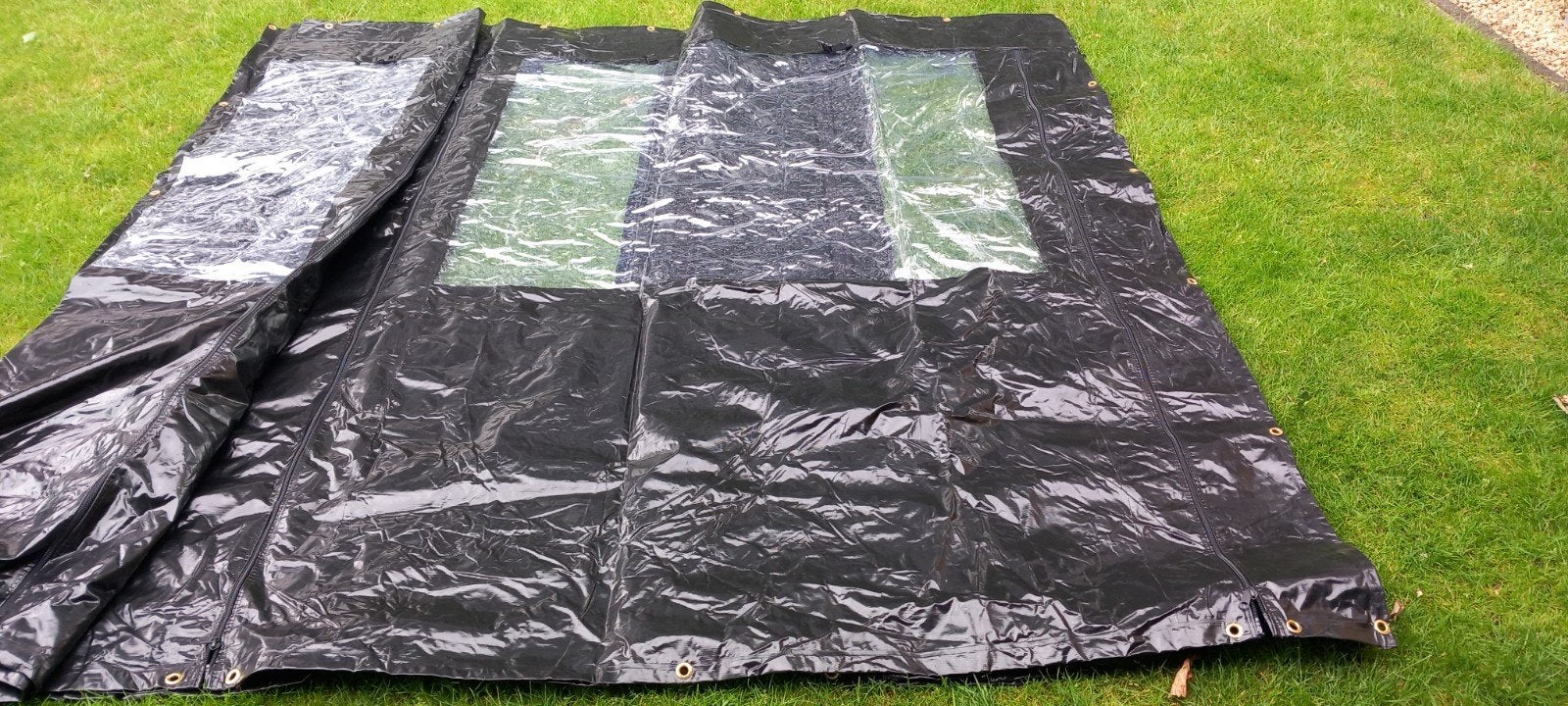 Overkapping zijwand met raam zwart, nieuw in de doos., Tuin en Terras, Overkappingen, Ophalen, Nieuw, Veranda