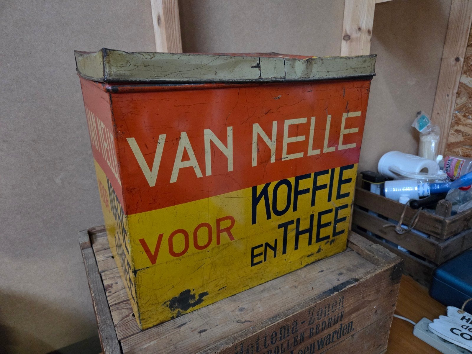 Oud winkelblik Van Nelle Koffie en Thee, Ophalen of Verzenden