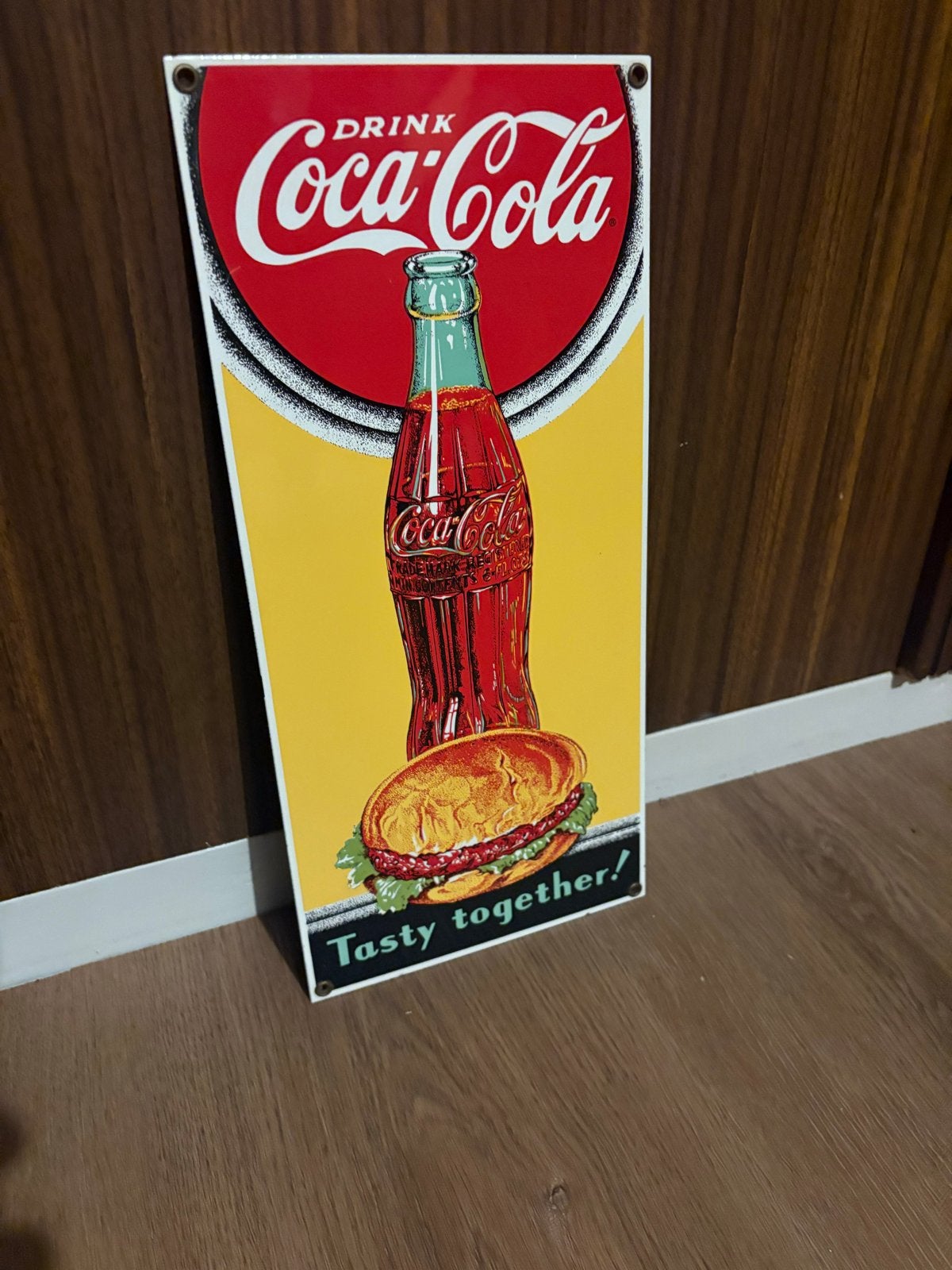 Coca-Cola Emaille Bord - Vintage Look Reclamebord, Verzamelen, Ophalen of Verzenden, Gebruikt, Reclamebord