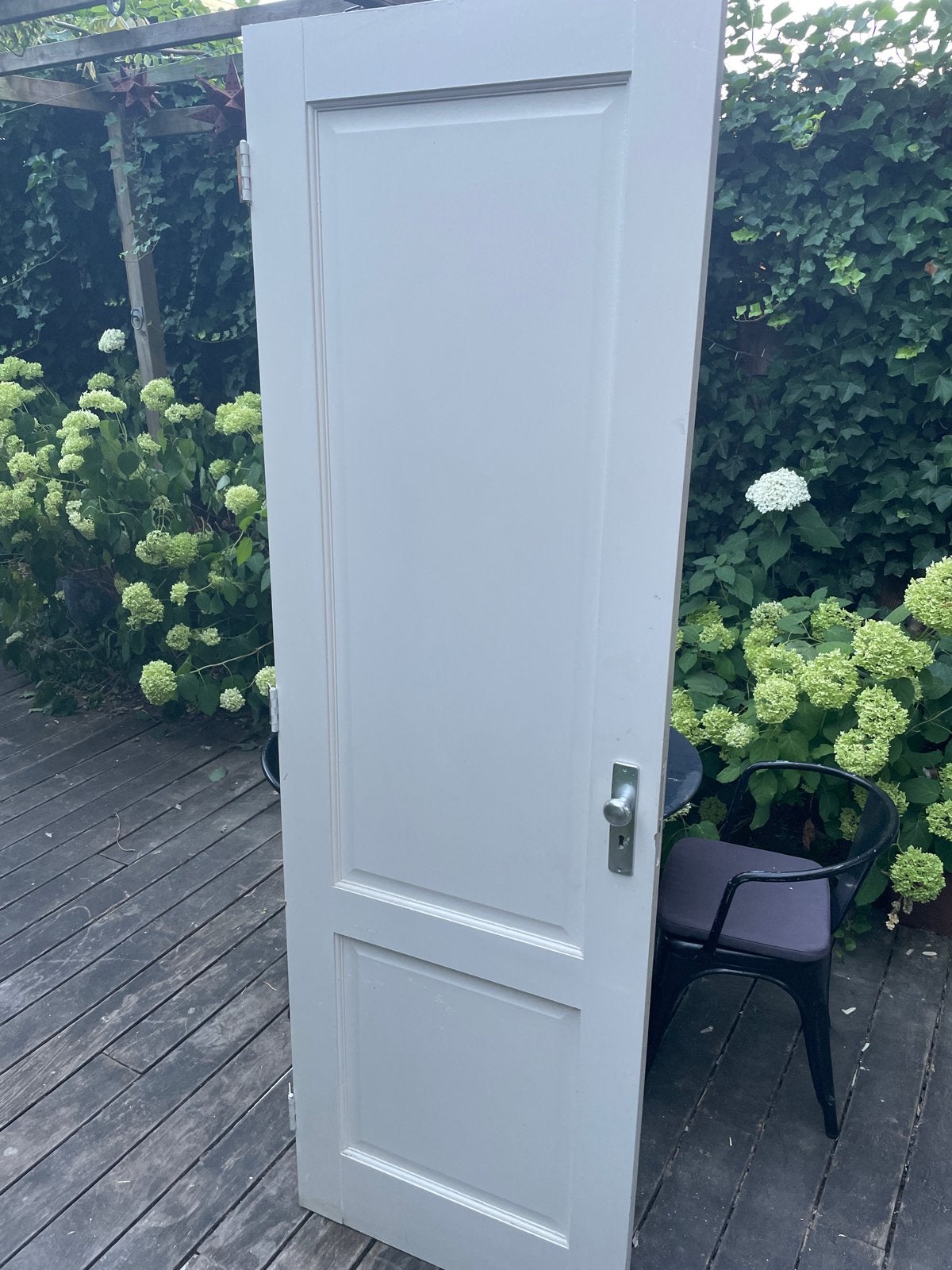 Paneeldeur,  binnendeur, wit, met panelen, Ophalen, Gebruikt, 80 tot 100 cm, Binnendeur