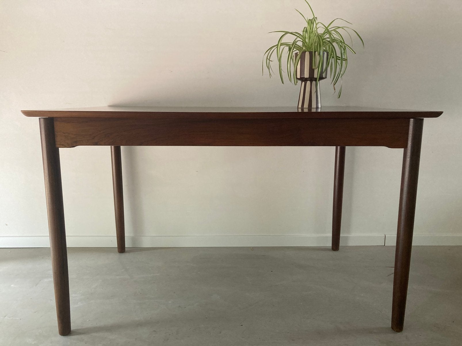 Midcentury vintage teak palissander eettafel, Ophalen, Gebruikt, 100 tot 150 cm, Teakhout