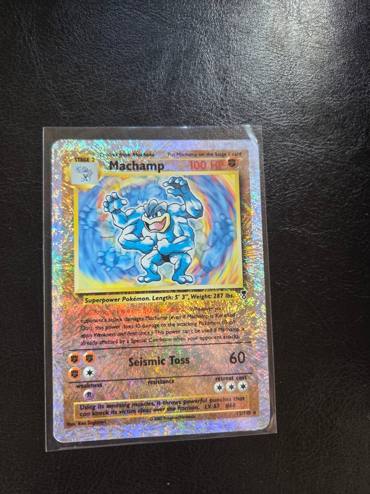 Machamp 1st Edition Holo Pokémon Kaart (Base Set), Ophalen, Zo goed als nieuw, Losse kaart, Foil