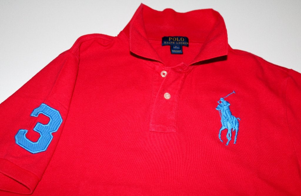ZGAN Ralph Lauren polo rood bigpony maat L 14-16y, Ophalen of Verzenden, Zo goed als nieuw, Shirt of Longsleeve, Jongen