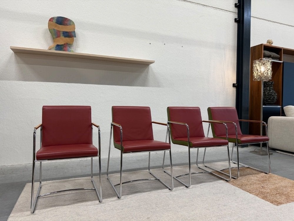 4 Leolux Spring Orchid eetkamerstoel groen terra Stoel, Huis en Inrichting, Stoelen, Leolux, Overige kleuren, Info@leolux.nl, Ophalen of Verzenden