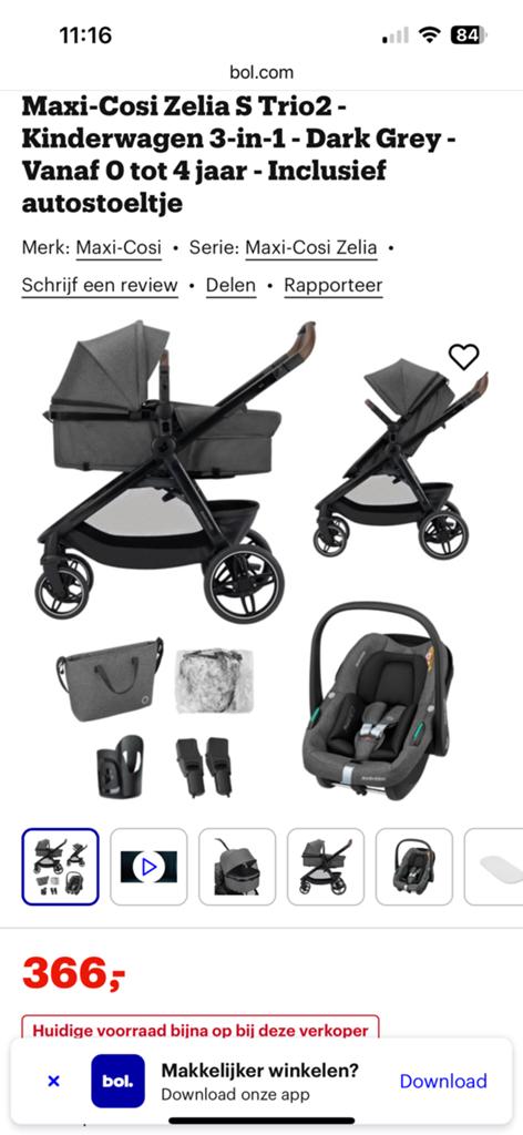 Maxi cosi Zelia complete kinderwagen inclusief maxi cosi, Kinderen en Baby's, Kinderwagens en Combinaties, Ophalen of Verzenden
