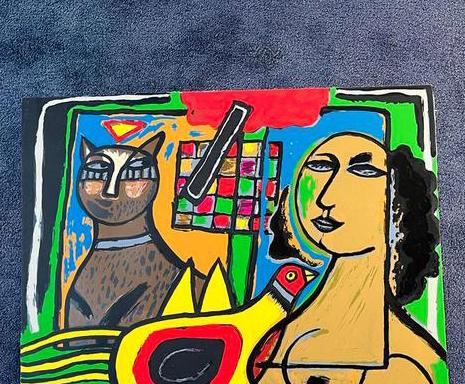 Corneille - Le Damier Amoureux - Lithografie (1996), Antiek en Kunst, Ophalen of Verzenden