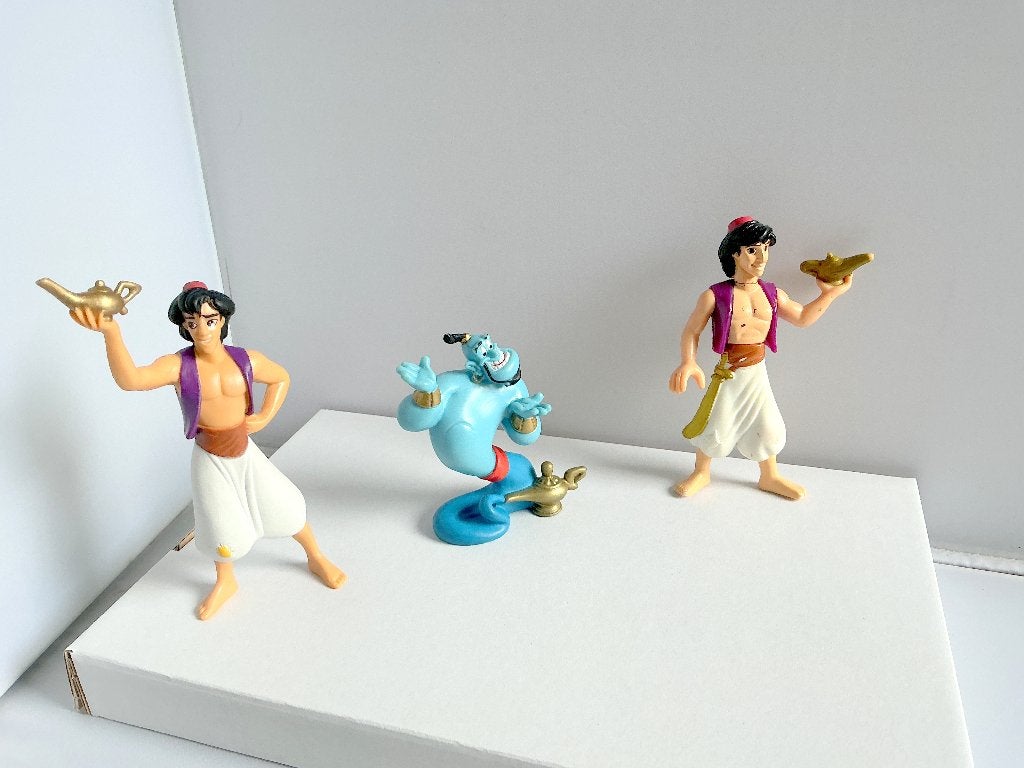 Disney # Aladdin 2x en de Geest, Verzamelen, Disney, Ophalen of Verzenden, Overige figuren, Zo goed als nieuw, Beeldje of Figuurtje