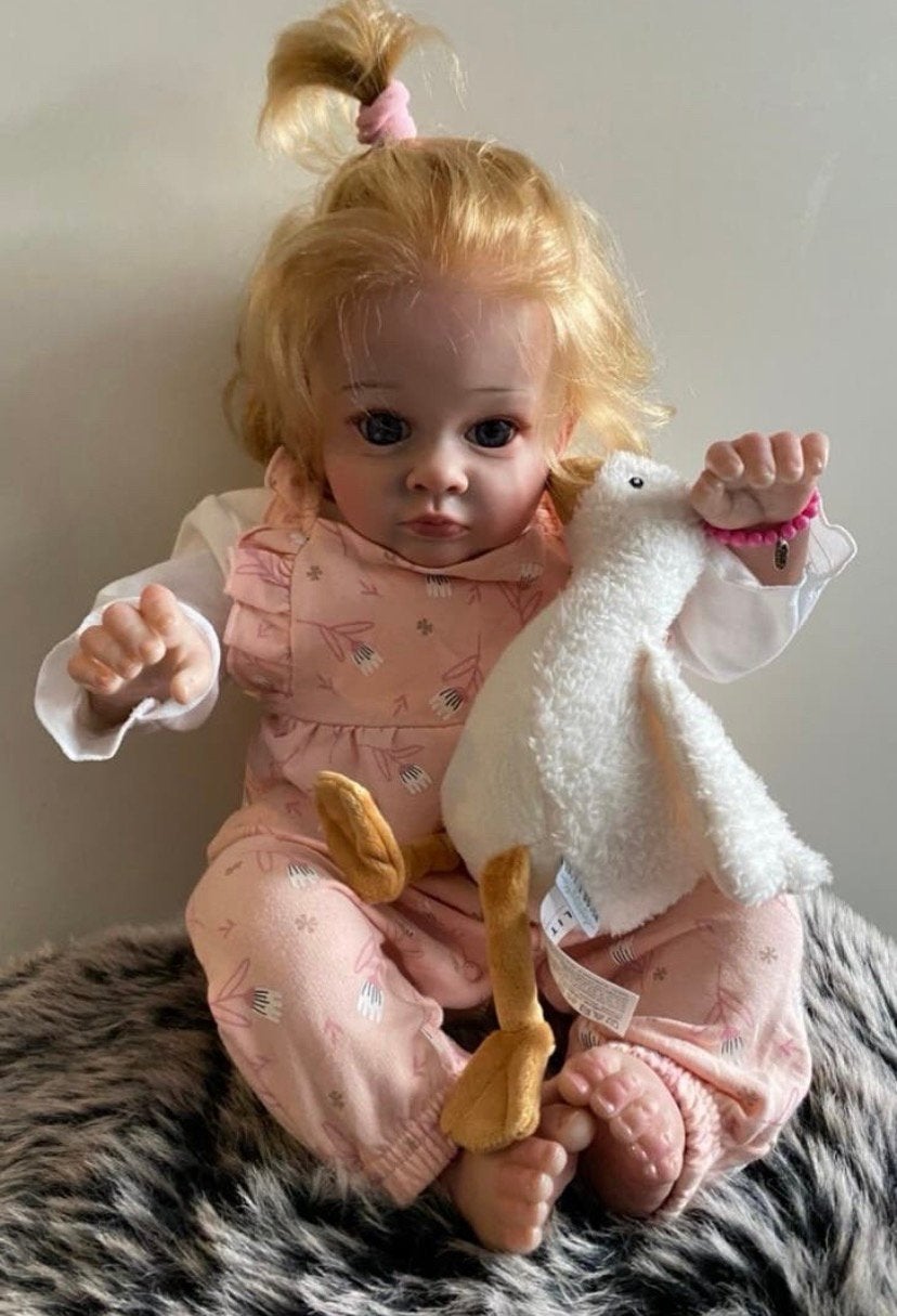 Super leuk Reborn meisje 🌷, Verzenden, Zo goed als nieuw, Pop, Levensecht of Reborn