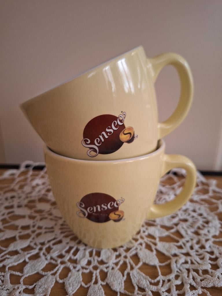 2 vanille - witte Senseo koppen, Ophalen of Verzenden, Gebruikt, Gebruiksvoorwerp