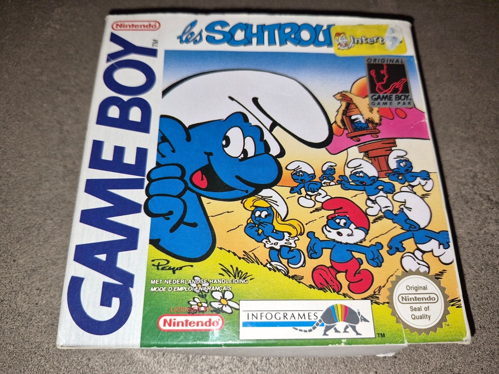 De Smurfen Game Boy (DMG-UF-FAM1) - Compleet in doos, 1 speler, Ophalen of Verzenden, Zo goed als nieuw, Vanaf 3 jaar