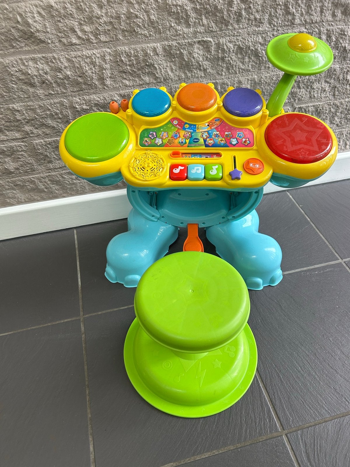 VTech Zoef Zoef Dieren Trommelset met Krukje, Ophalen, Gebruikt, Jongen of Meisje