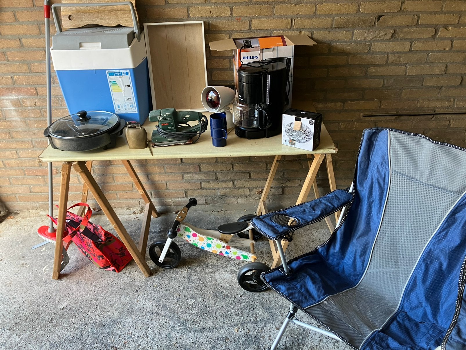 Bieden op al deze spullen, Caravans en Kamperen, Ophalen of Verzenden, Zo goed als nieuw, Campingstoel