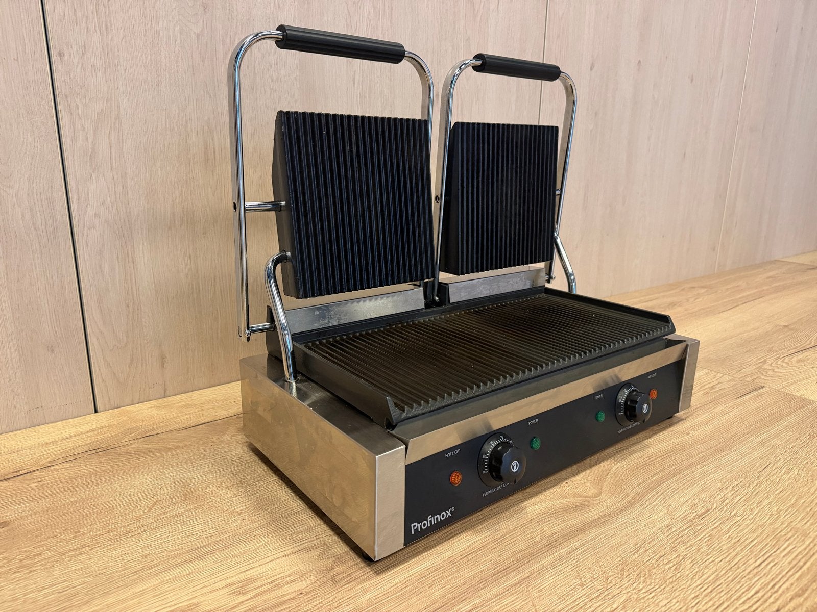 Profinox Panini Contactgrill 3.6kW - Dubbel, Ophalen, Gebruikt, Tafelgrill