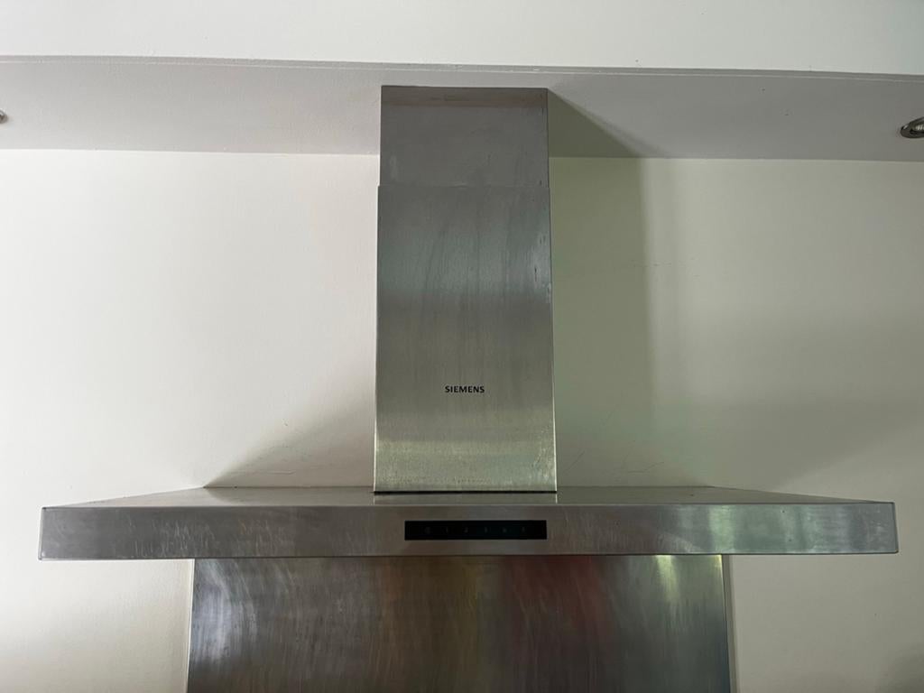 Siemens LC96BBM50/01 Wandschouw Afzuigkap 90cm RVS, Gebruikt, Wandschouwkap, Ophalen of Verzenden, 400 tot 600 m³ per uur