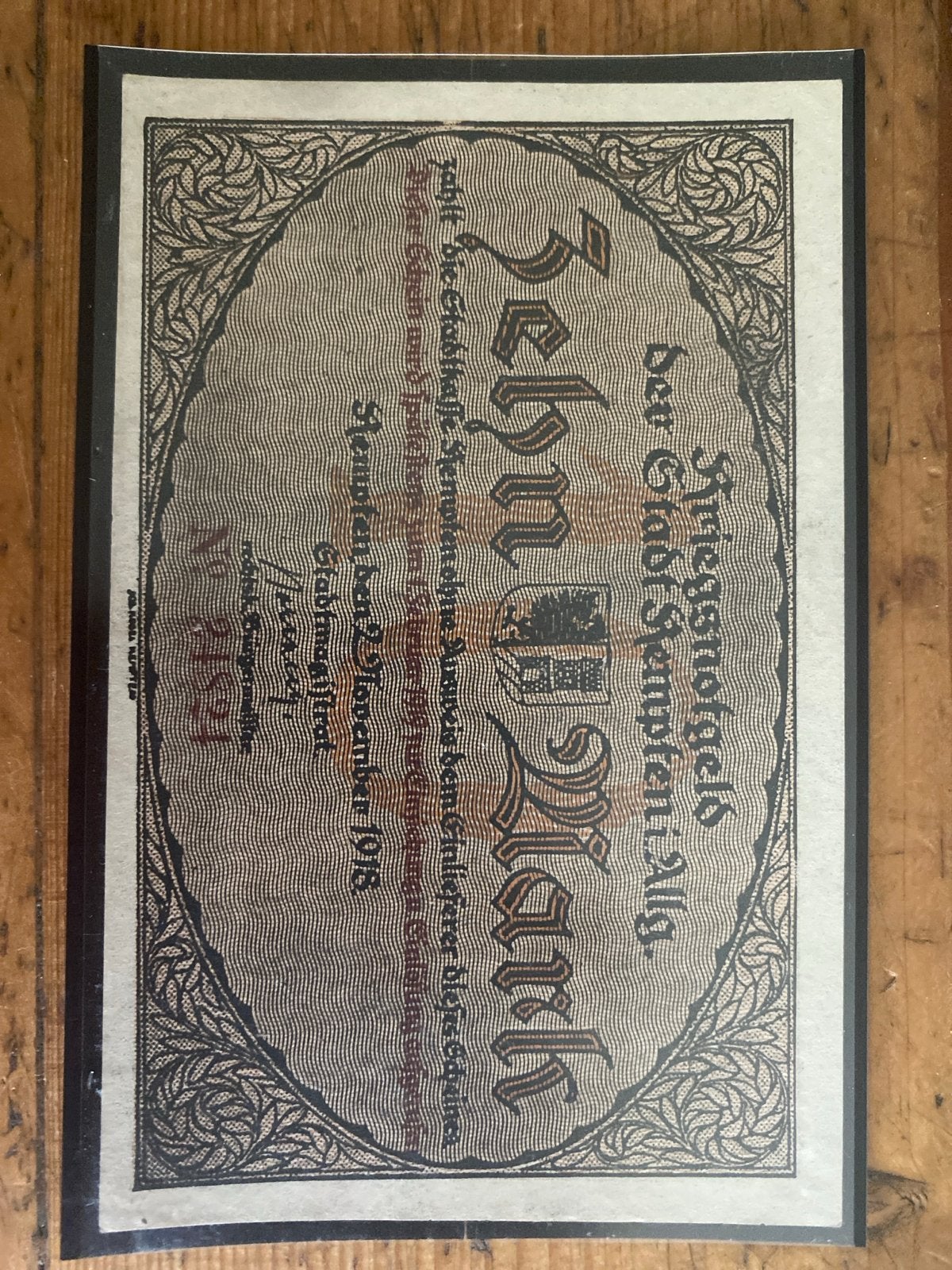 Duits Kriegsnotgeld Kempten 1918 - Tien Mark, Postzegels en Munten, Ophalen of Verzenden, Duitsland, Los biljet