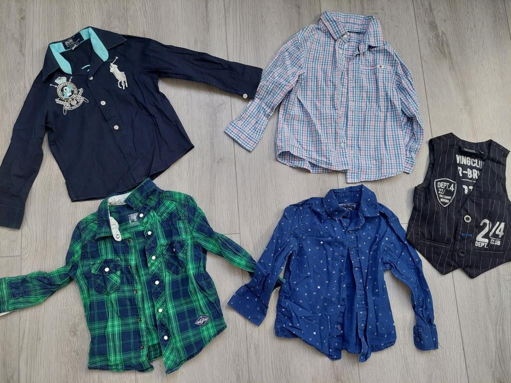 Overhemden maat 92 jongen overhemd gilet, Ophalen of Verzenden, Zo goed als nieuw, Jongen, Overhemd of Blouse