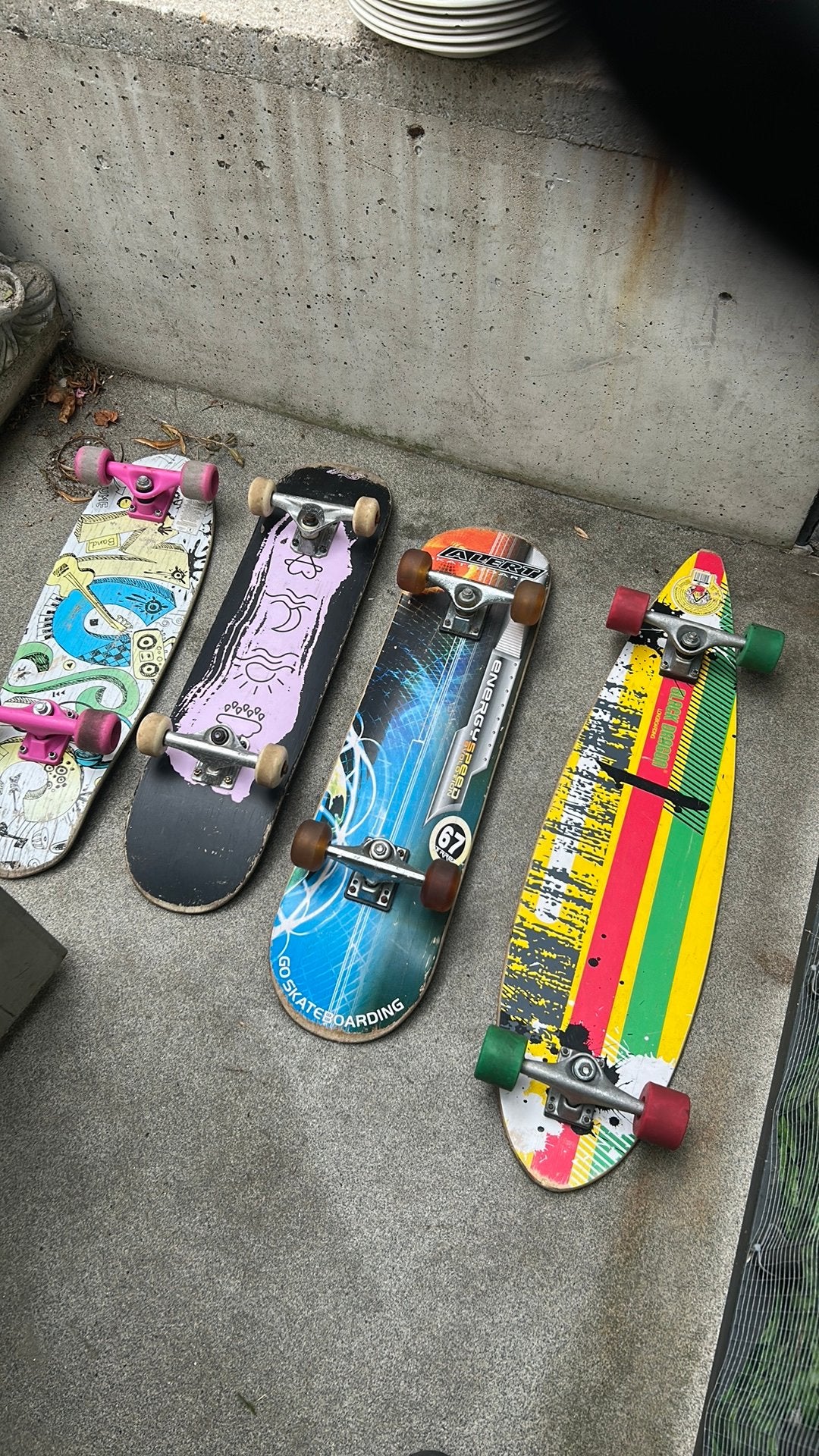 Skateboard €15 p/st, Sport en Fitness, Skateboarden, Ophalen, Gebruikt