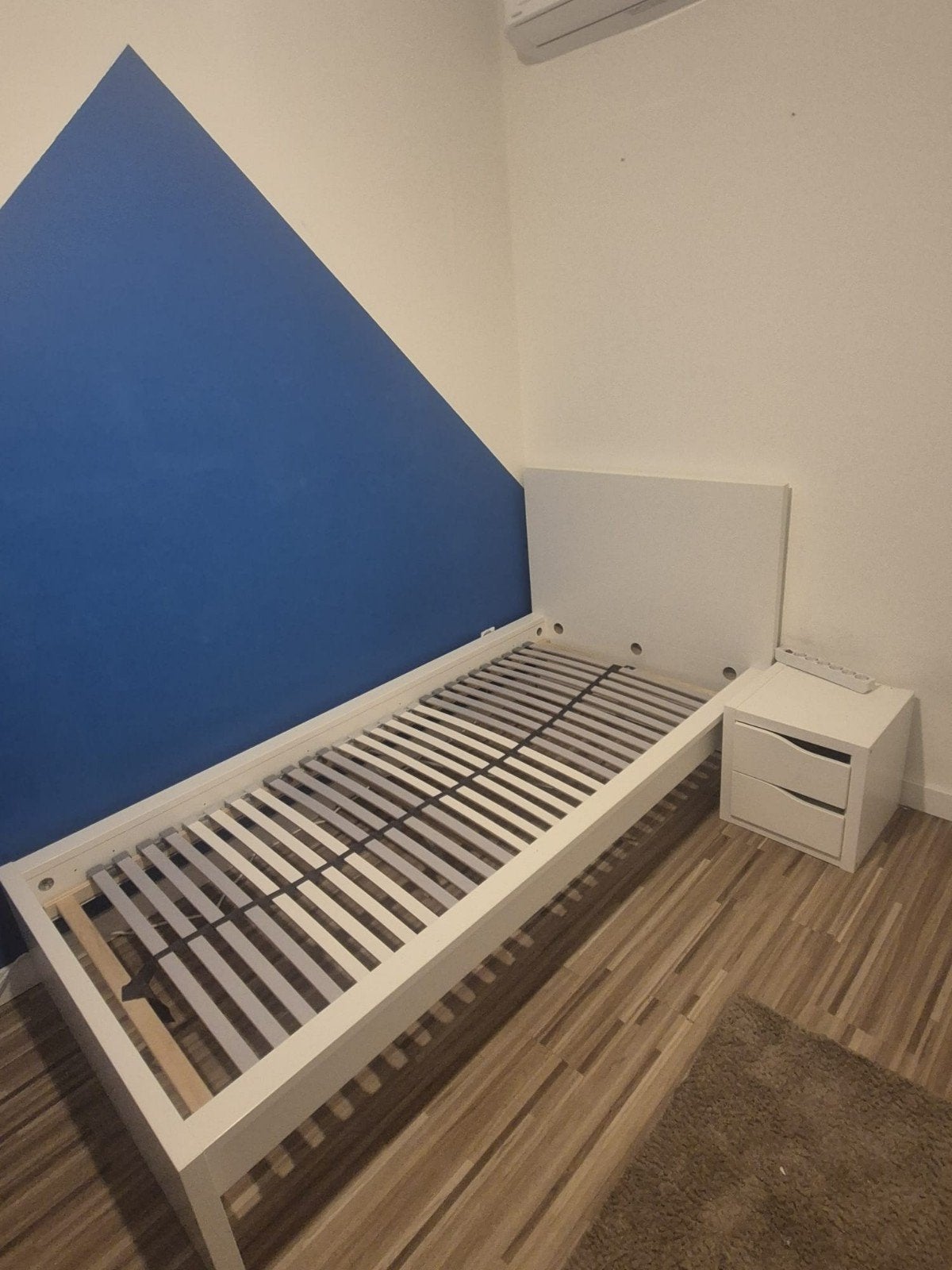 Ikea Malm wit 1persoons bed 90x200 met lattenbodem, Huis en Inrichting, Slaapkamer | Bedden, Ophalen, Overige materialen, Gebruikt