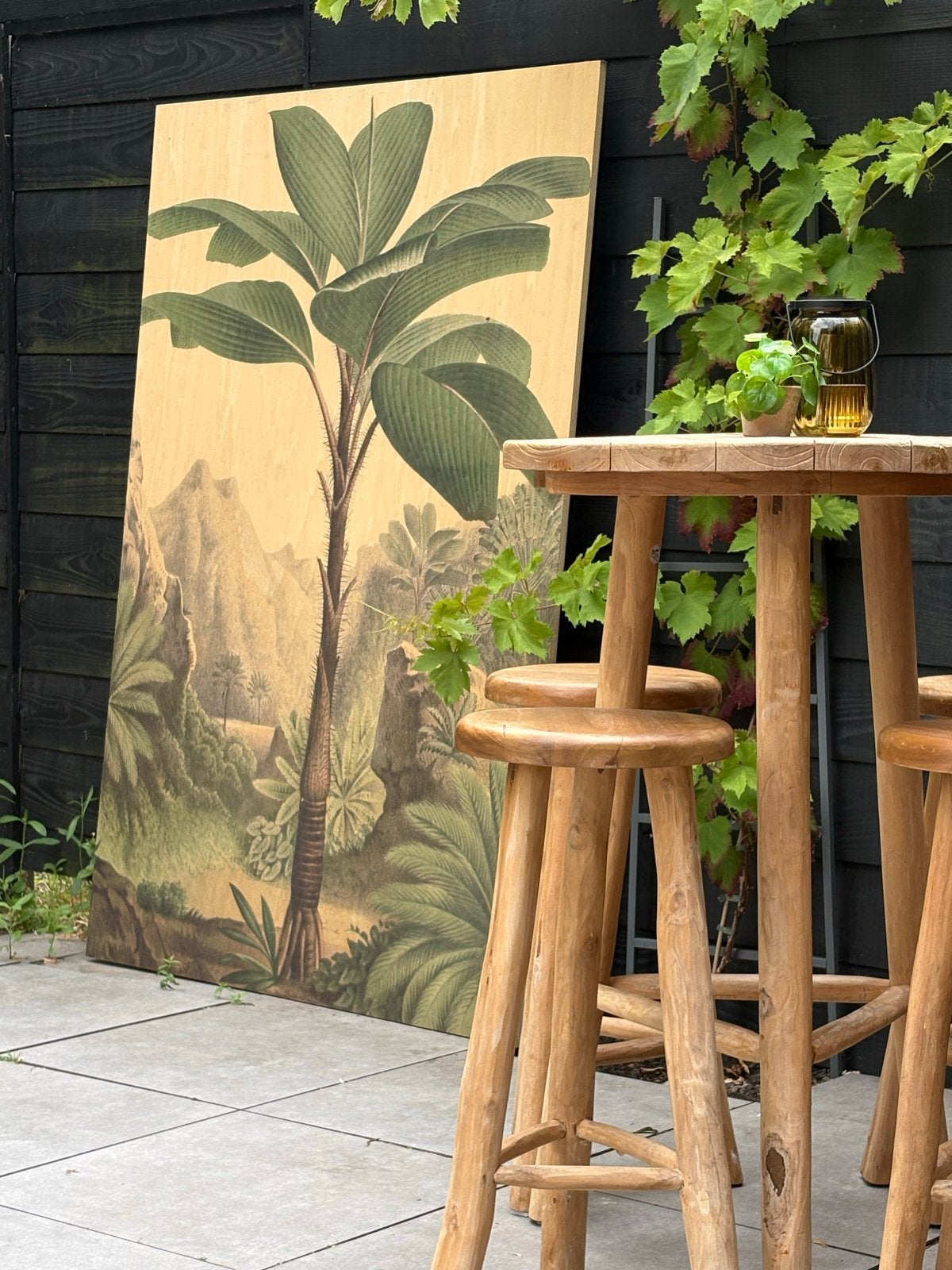 VT Wonen print op hout, tropische planten, Ophalen, Gebruikt, Print, 100 tot 125 cm