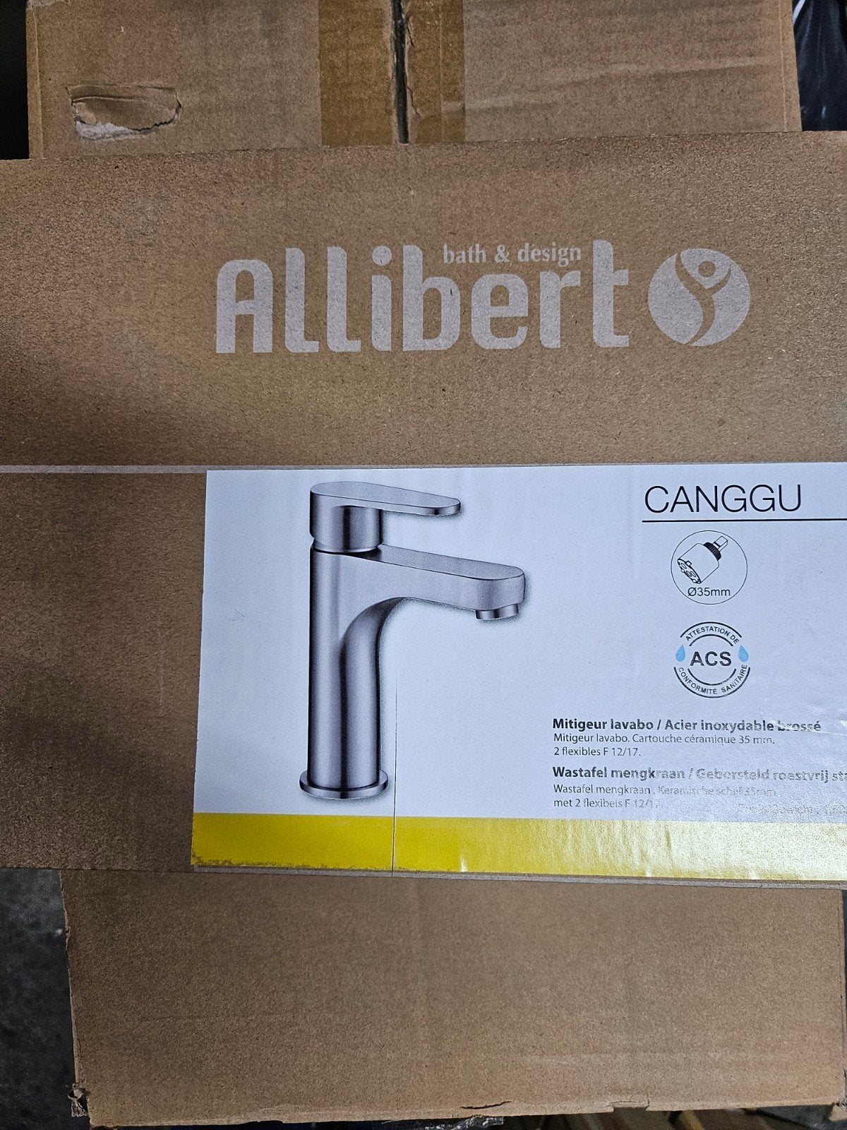 Allibert Canggu Wastafelkraan - Nieuw in doos, Doe-het-zelf en Verbouw, Sanitair, Ophalen, Nieuw, Rvs, Kraan