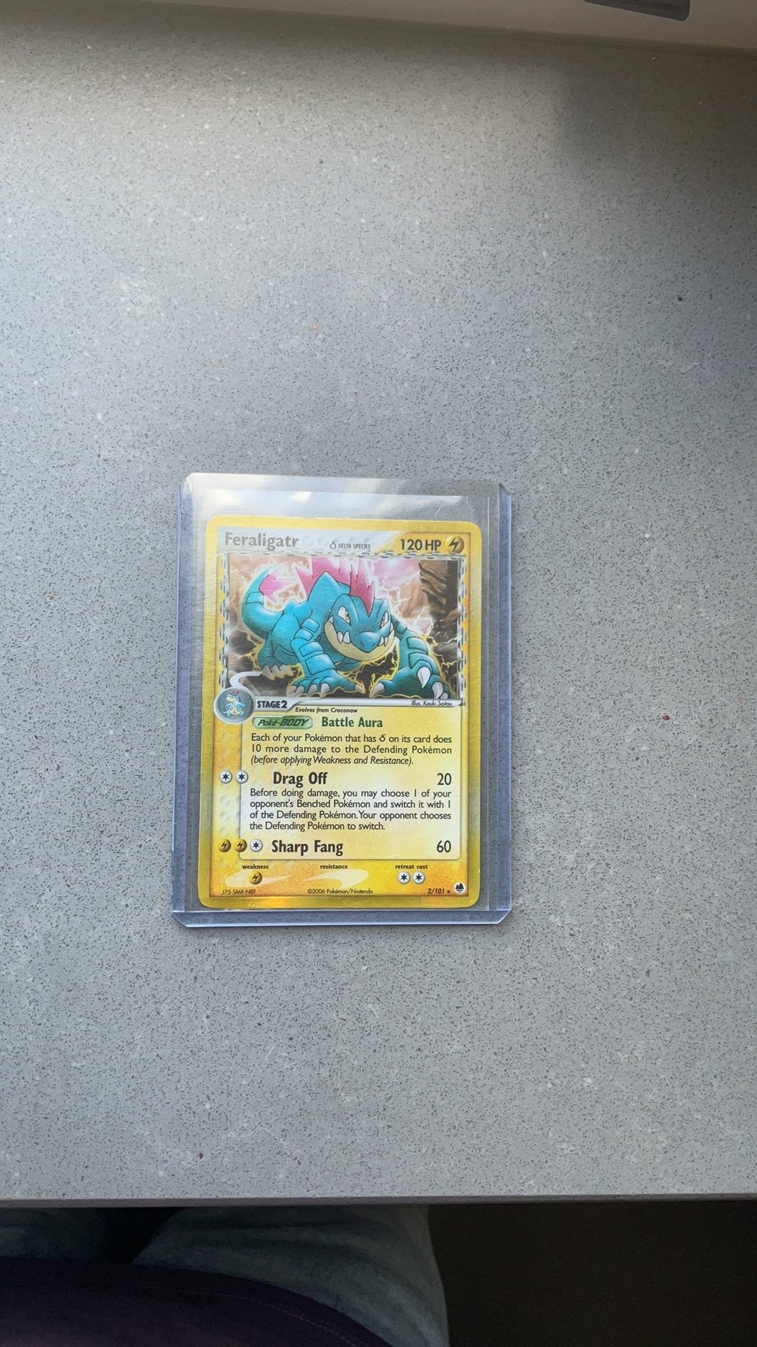 Feraligatr delta species pokemon kaart, Ophalen, Zo goed als nieuw, Losse kaart