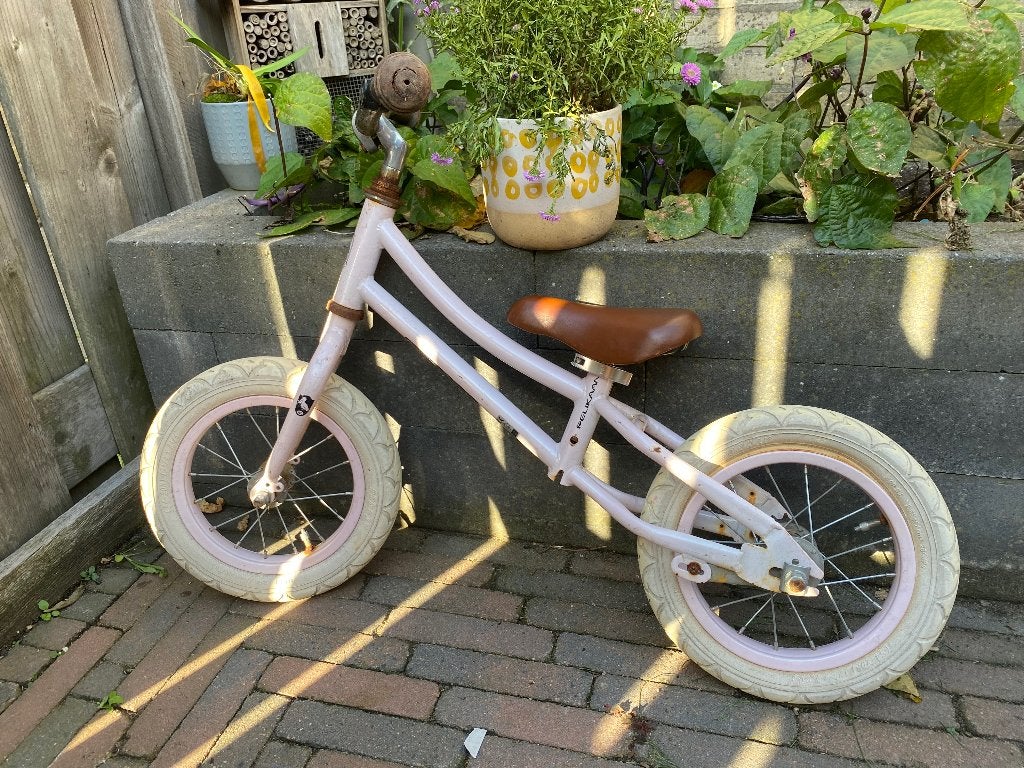 GRATIS Loopfiets met ombouwset, Ophalen, Terugtraprem, Gebruikt, 14 inch of minder