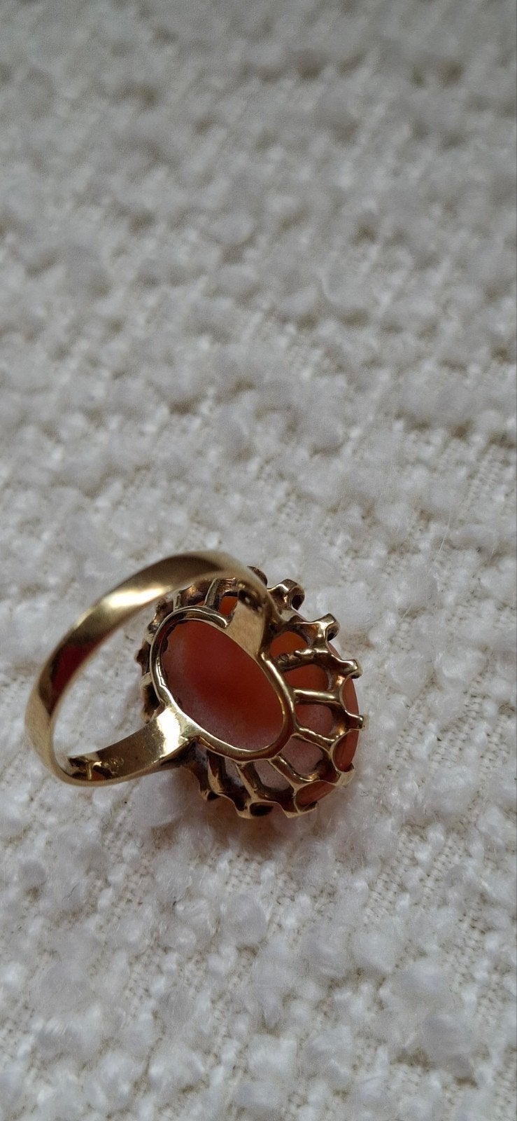 Gouden Camee ring, Sieraden, Tassen en Uiterlijk, Ophalen of Verzenden, Dame, Goud, Goud