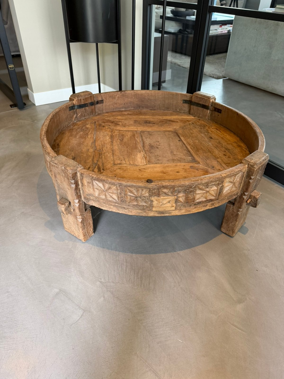 Grote Chakki Tafel Salontafel Rond, Ophalen, Zo goed als nieuw, Rond, 50 tot 100 cm