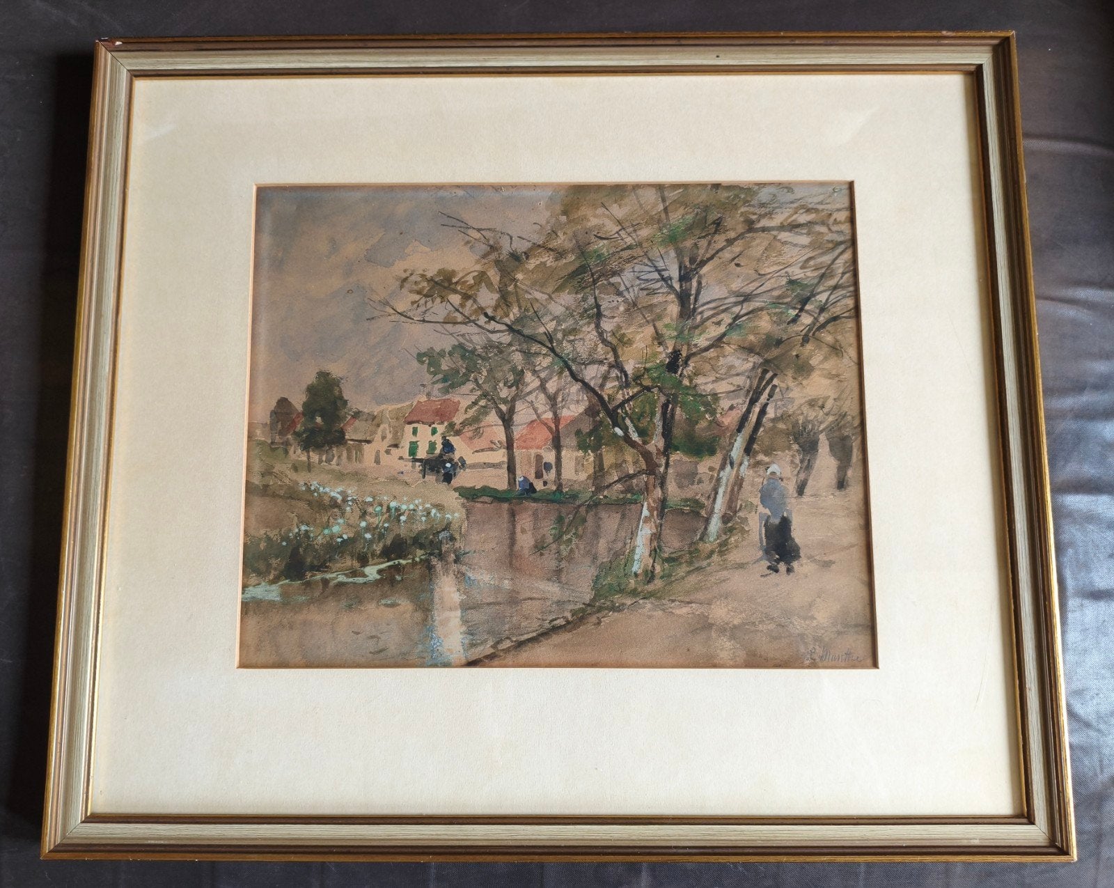 Ludwig Munthe originele aquarel.Gesigneerd rechts onder., Ophalen of Verzenden