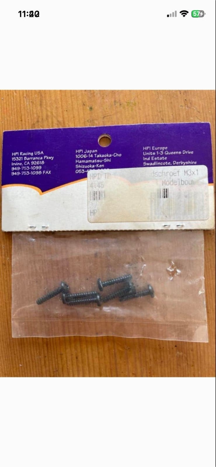 HPI Racing Schroeven M3x15mm - Nieuw in verpakking, Ophalen of Verzenden, Nieuw, Overige schalen, Onderdeel