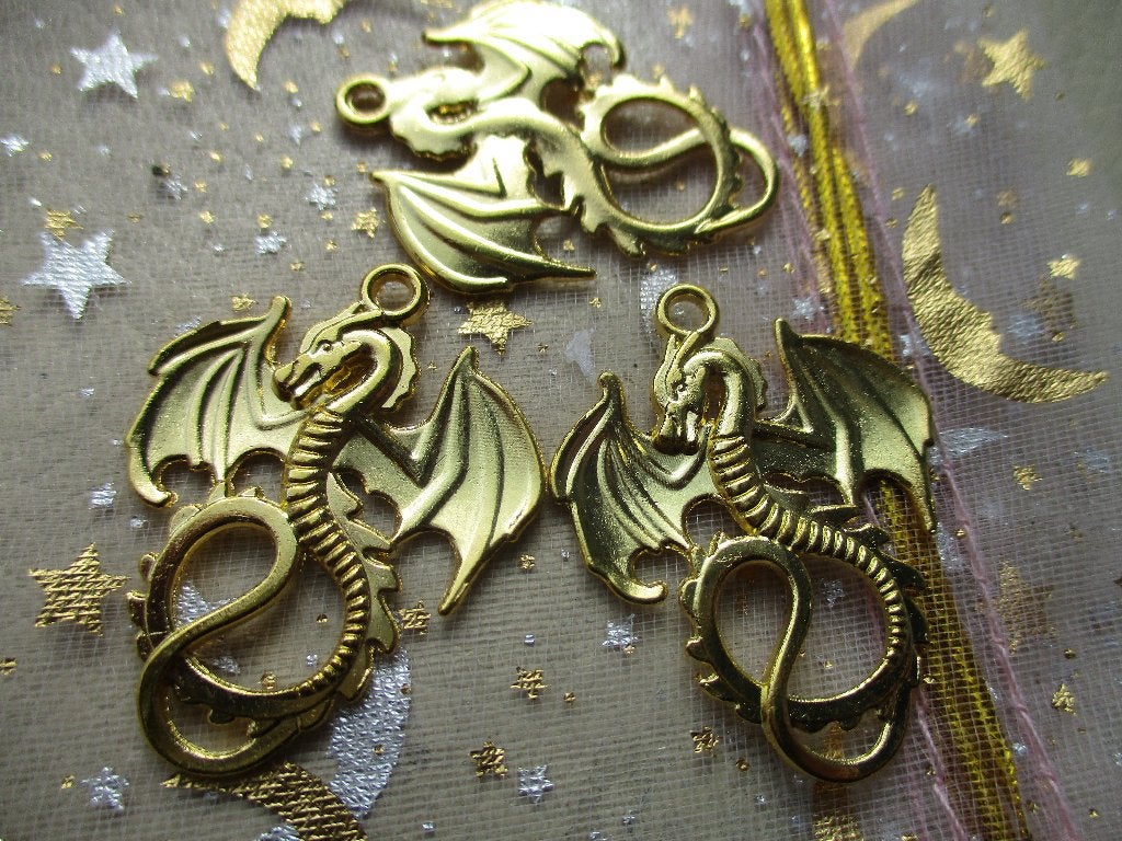 338/ gold plated DQ draken hangers, Ophalen of Verzenden, Nieuw, Hanger