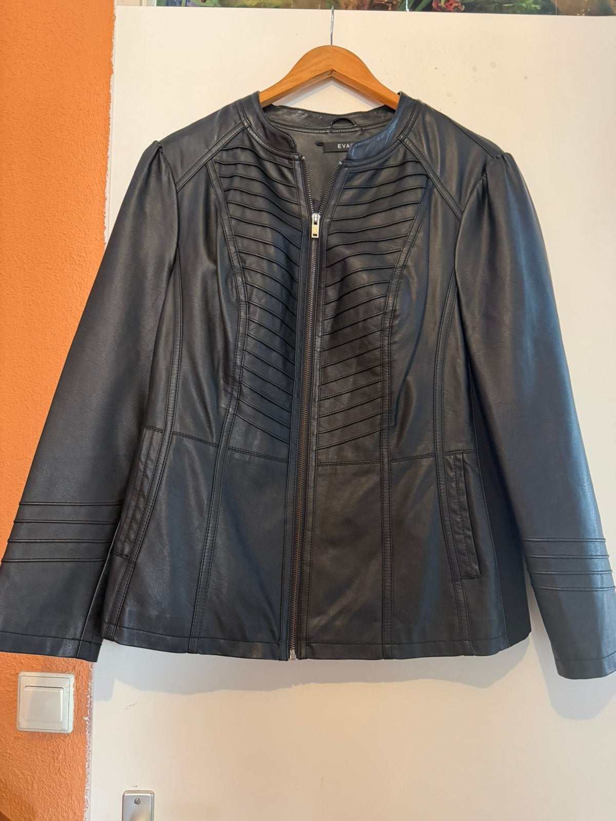 Dames leer jas, Ophalen, Nieuw, Maat 46/48 (XL) of groter, Zwart