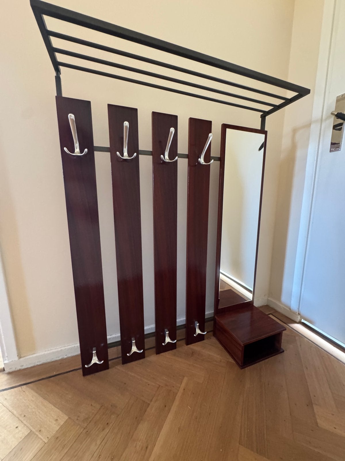 Vintage Kapstok Jaren 60 Palissanderhout, Huis en Inrichting, 100 tot 150 cm, Zo goed als nieuw, Hout, Ophalen