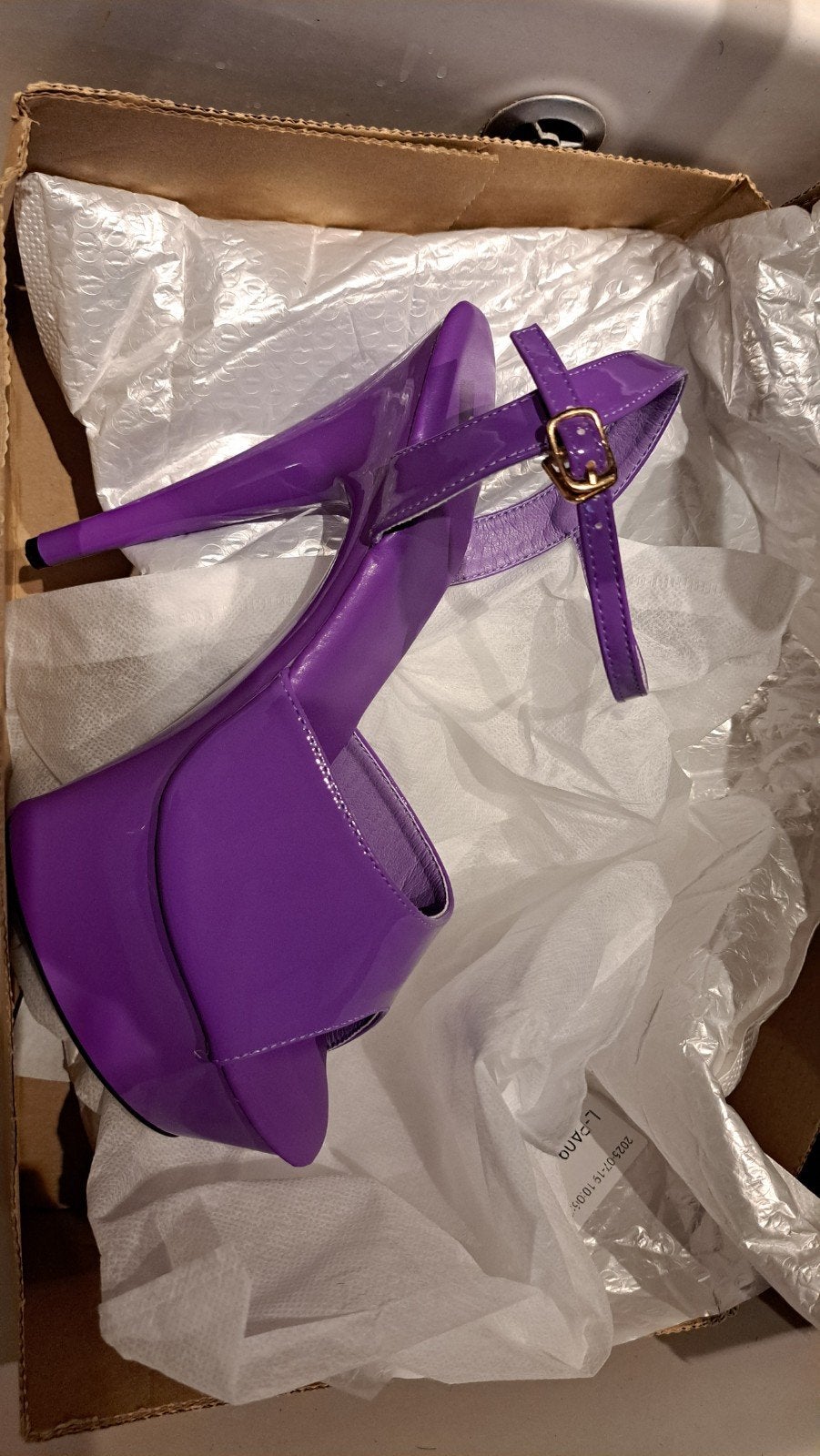 paalsdans schoenen gloednieuw 43 paars 15 cm, Overige kleuren, Verzenden, Nieuw, Sandalen of Muiltjes