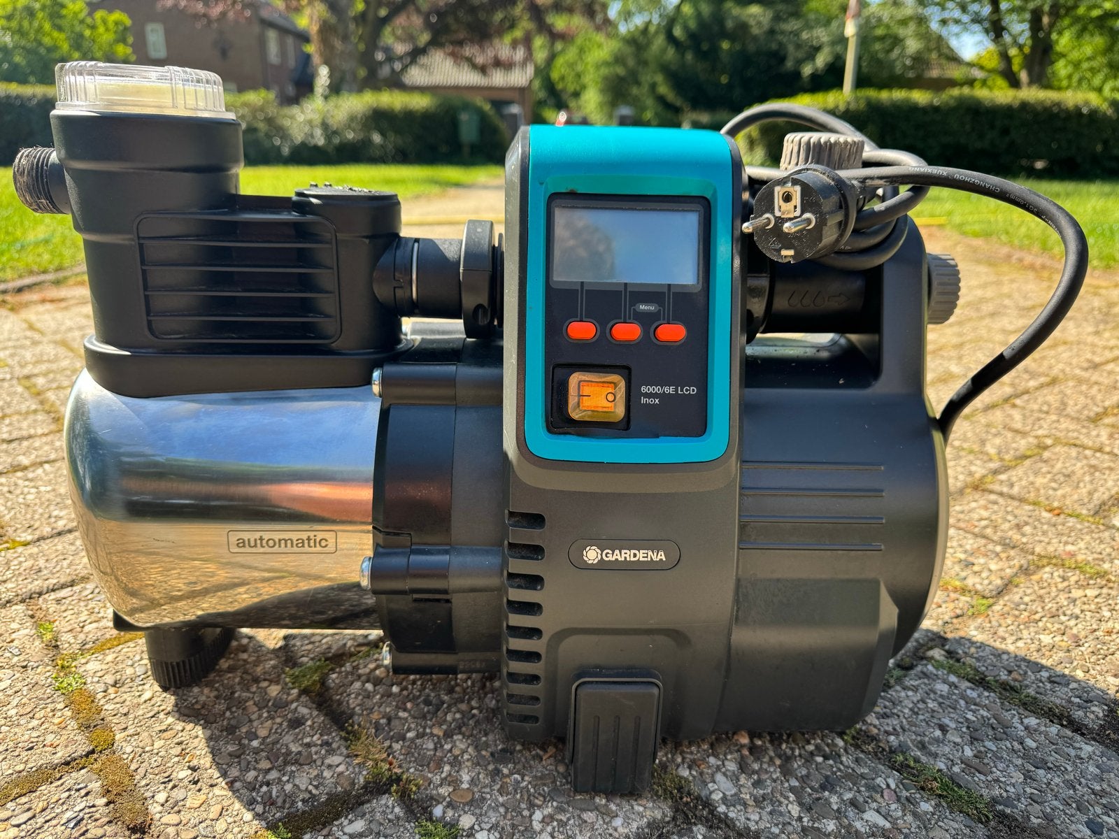 Gardena Waterpomp 6000/6E LCD Inox, Ophalen, Zo goed als nieuw, Elektrisch, Hydrofoorpomp