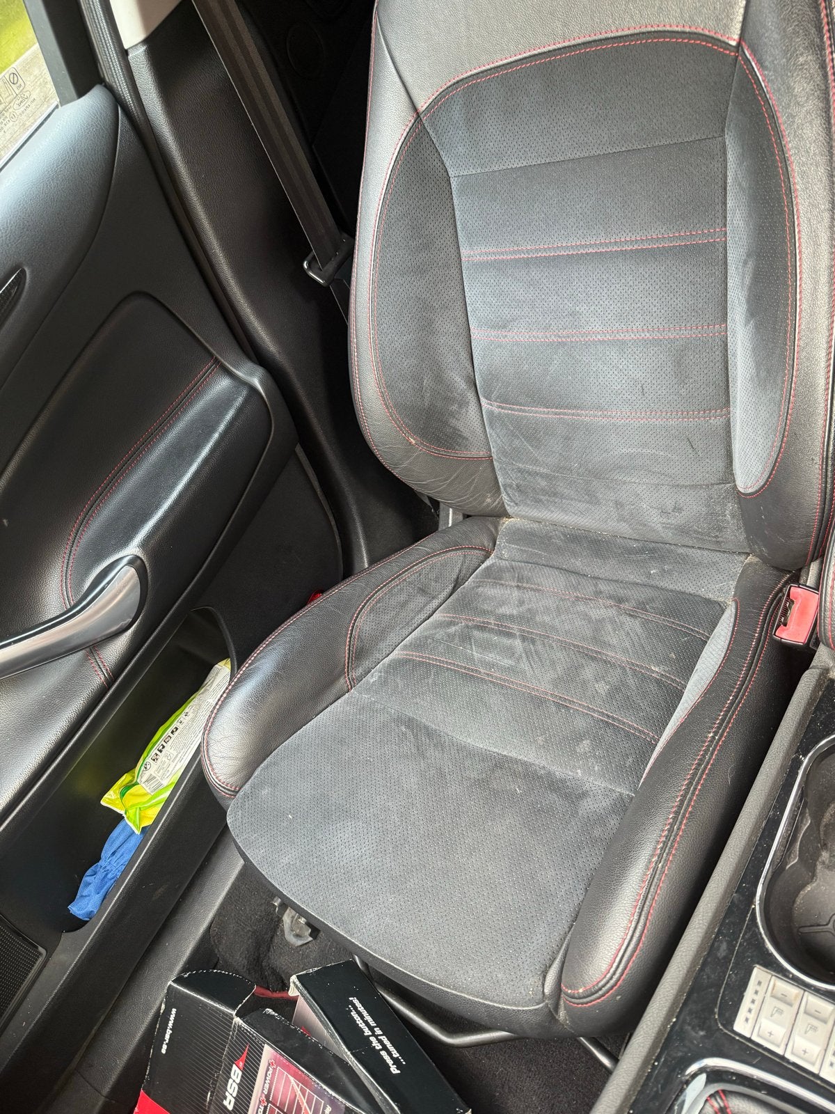 Ford Mondeo MK4 Stoelen Interieur Leer/Alcantara Rood Stikse, Auto-onderdelen, Ophalen, Gebruikt, Ford