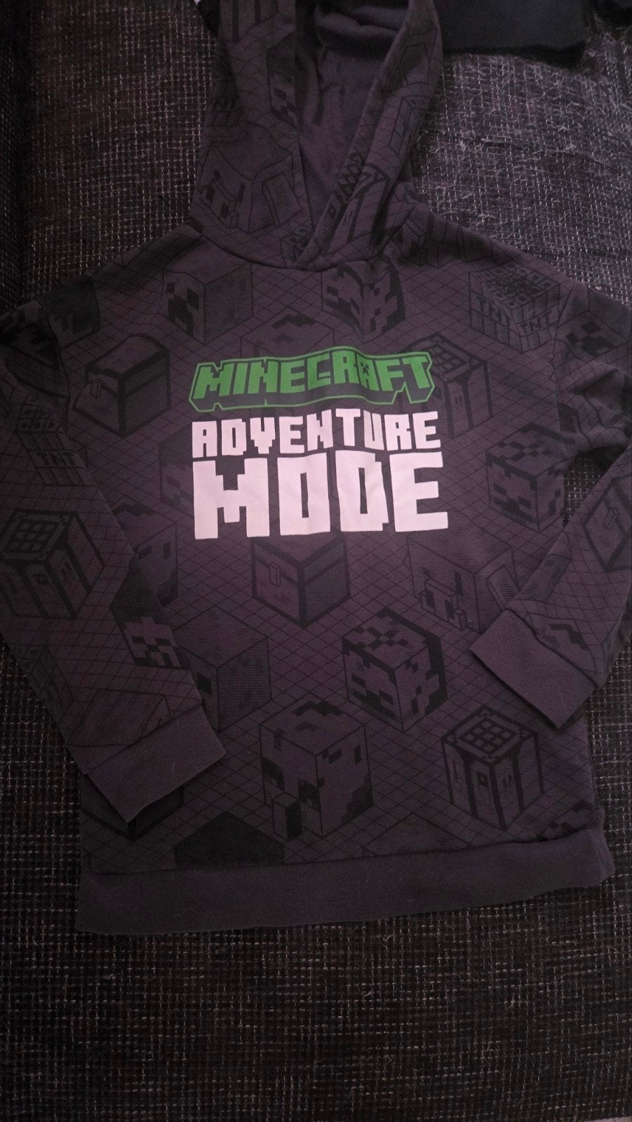 Minecraft Adventure Mode Hoodie - Jongens Trui, Ophalen of Verzenden, Gebruikt, Minecraft, Jongen