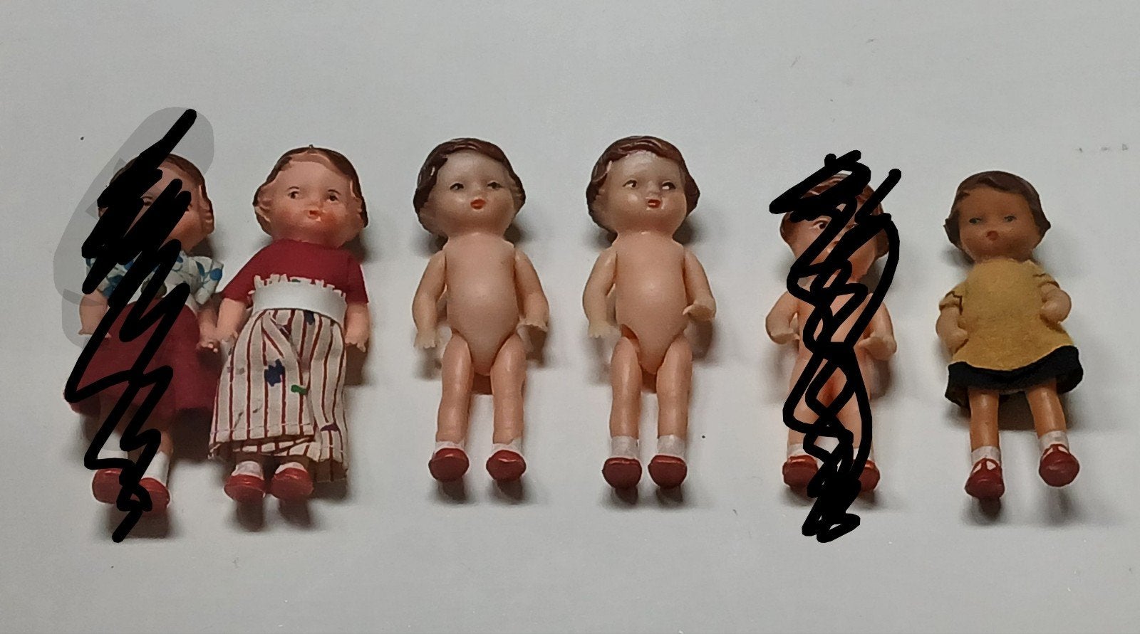 Vintage Ari popjes, 4 stuks,Kijk,Kies en Koop!, Poppenhuis, Manon.1977@live.nl, Gebruikt, Ophalen of Verzenden